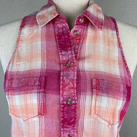American Eagle Outfitters Sleeveless Button Down Shirt Size XS EUC - Picture 2 of 7